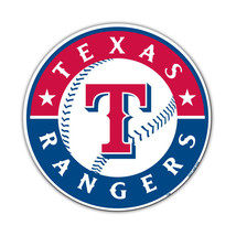 MLB Texas Rangers 12 inch Auto Magnet Die-Cut Logo by Fremont Die - £12.63 GBP