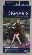 Sigvaris Natural Size B Knee High 15-20 mmHg Sheer Fashion Graduated Sup... - $29.69