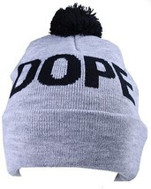 Dope Couture Grigio Overt Polsino Pom Berretto Knit Cappello Invernale - £15.97 GBP