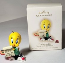 Hallmark Keepsake 2007 Ornament &quot;Chistmas List&quot; Looney Tunes Tweety Bird Warner - £23.47 GBP