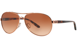 Oakley Feedback Sunglasses OO4079-01 Rose Gold Frame W/ VR50 Brown Gradi... - £85.44 GBP