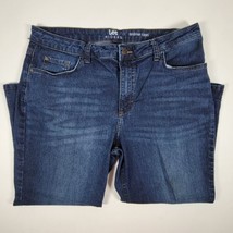 Lee Riders Jeans Women&#39;s Size 14M/34x23 Mid-Rise Capri Cotton Blend Denim Blue - £13.39 GBP