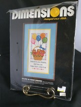 New Dimensions Believe In Your Dreams Stamped Cross Stitch Kit Balloons 8 X 16 - £18.34 GBP