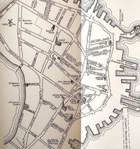 Map North End Boston 1925 Mill Pond Wharf Historical Massachusetts DWX3A - £55.81 GBP