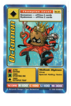 Digimon CCG Battle Card Octomon St-37 Champion Starter Set 1999 Bandai NM-MT - $1.95