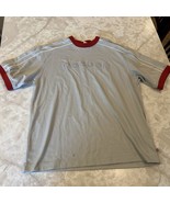 REEBOK Shirt Adult Large Gray Logo Short Sleeve Active Athletic Mens - $226.38 MXN