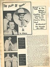 Ernest Tubb Wilburn Brothers 2 page original clipping magazine photo #X4872 - £4.63 GBP