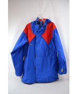 Taiga GoreTex Jacket Mens Large Blue Red Yellow Hooded Outdoor Rainwear ... - £53.83 GBP