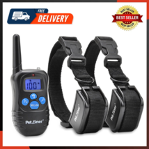 PET998DRB2 Dog Training Collar With Remote For 2 Dogs, Rechargeable Wate... - £50.78 GBP