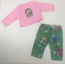 15&quot; doll clothes hand made outfit or pajamas Trolls Dj Suki pink top gre... - $12.46