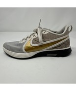 Nike Zoom Strike 2 Sneakers Running Shoe Low Top Lace Up Grey Gold Mesh ... - €40,34 EUR