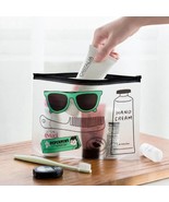 Travel Transparent Cosmetic Bag Makeup Case Zipper Storage Toiletry Wate... - £4.69 GBP
