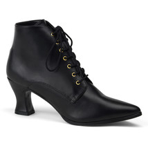 Vintage Renaissance Victorian Costume Granny Black Ankle High Boots VIC3... - $92.75 CAD