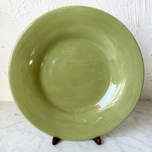 Pottery Barn Sausalito Sage Green Dinner Plate Rustic Hand Painted 12.25&quot; - $16.10
