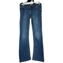 Aeropostale Junior Womens Hailey Flare Denim Jeans Size 1/2 Reg Blue - $18.49
