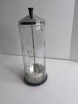Vintage Barbicide Glass Disinfectant Barber Beauty Shop Jar 11&quot; - £17.48 GBP