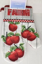 1 Printed Kitchen Oven Mitt (11&quot;) 2 Red Apples, Farm To Table, Red Back, Am - £6.34 GBP