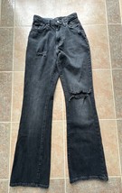 BDG stretch high-rise flare distressed jeans black NEW Size 26 - $58.41
