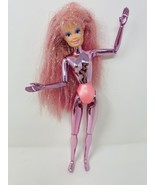 Vintage 1986 Mattel Spectra Pink Chrome Barbie Doll Articulated (Flawed) - $41.01 CAD