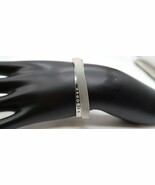 Skagen 7&quot; Rhinestone or CZ Cuff Bangle Bracelet Stainless Steel Textured... - $60.00