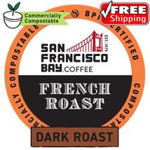 80Count San Francisco Bay Compostable Coffee Pods French Roast Keurig Co... - $34.99