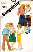 Girl&#39;s KNICKERS, PANTS &amp; SKIRT Vintage 1981 Simplicity Pattern 5314 Sz 1... - £9.48 GBP