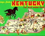 State Map Greetings From Kentucky UNP Unused Chrome Postcard C4 - $3.91