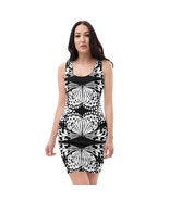 65 MCMLXV Women&#39;s Black and White Monarch Butterfly Print Bodycon Dress - £38.49 GBP