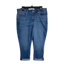 Signature by Levis Womens Jeans Adult Size 16 Light Wash Capri Cuffed Mid Rise - £16.09 GBP