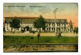 The Southern Pines Hotel Hand Colored Postcard Southern Pines North Caro... - $17.87