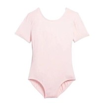 Danskin Childs Leotard Petal Pink Short Sleeve Scoop Neck Dance M L - $9.99