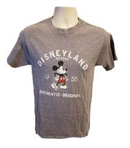 Original Authentic Mickey Mouse Disneyland Resort 1955 Adult Small Gray T-Shirt - £8.73 GBP