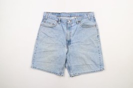 Vintage 90s Levis 550 Mens Size 36 Distressed Relaxed Fit Denim Jean Shorts USA - $54.40