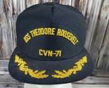 Vintage USS Theodore Roosevelt CVN-71 Snapback Trucker Hat - Made in the... - $9.74