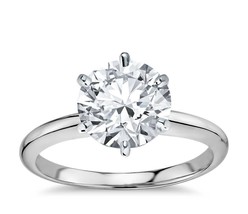 2.50 Carat Round Cut D VS2 Lab Diamond Solitaire Engagement Ring 14k Whi... - $2,573.01