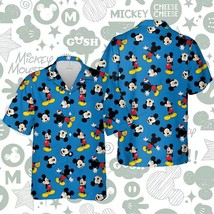 Funny Cartoon Mickey Mouse Disney Character Themed Aloha Hawaiian Shirt - £8.20 GBP+