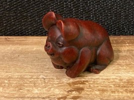 Boma Collectible Brown Miniature Pig Made In Canada 2.5&quot; Cute Farm Animal - $11.75