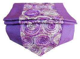 TIL351 purple Roses Flower runner tablecloth tablerunner silk 200x30cm 79x12&quot; - £15.14 GBP