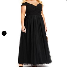 NWT City Chic Rippled Tulle Maxi Dress - onyx black Size 16 - $102.55