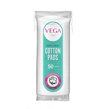 VEGA Organic Cotton Balls (50 Pieces) for Makeup Remover &amp; Face Cleansing - £11.83 GBP