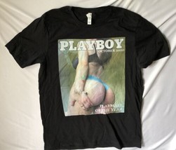 PLAYBOY T-Shirt BLACK Playmate of the Year october 2020 Mens XL adult co... - $15.13