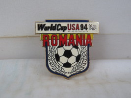 1994 World Cup of Soccer Pin - Romania Shield Design by Peter David - Metal Pin - $15.00
