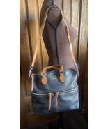 Dooney and Bourke Dillen Black Pebble Leather Satchel Double Pocket Very... - $173.12 CAD