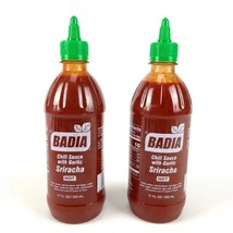 (Lot of 2) Badia Hot Chili Sriracha Sauce With Garlic | 17oz | Picante  - £21.35 GBP
