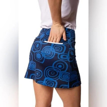 NWT Ladies GOLFTINI Eager Eyes ALine Blue Navy  Pull On Knit GOLF SKORT S M L image 2