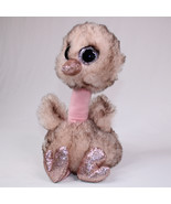 TY Beanie Boos Plush HENNA The Ostrich Retired Pink Plush Animal No Hang... - $6.90