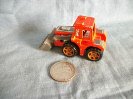 Vintage 1976 Matchbox Tractor Shovel Mattel Made in Thailand Dark Orange - $1.49