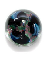 Murano Art Glass di Stefani Giuliano Paperweight Trumpet Flowers Bubble ... - $34.62