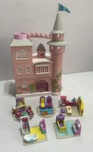 Vintage Galoob 1995 My Pretty Dollhouse  CASTLE And Furniture Pieces - £30.13 GBP