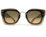 Miu Gafas de Sol SMU 04R NAI-0A3 Carey Cuadrado Monturas Con / Marrón Le... - $125.85